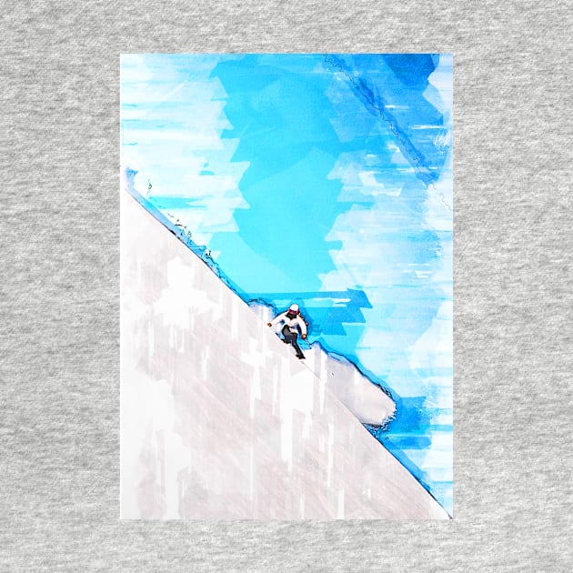 Skiing In Norway Abstract. For ski lovers. by ColortrixArt